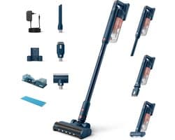 Philips Steelstofzuiger met Dweilfunctie XC5141/01 Aqua - Draadloos en Zonder Zak - Zuigmond met LED Verlichting - Kruimeldief - Batterijduur tot 60 min - Lichtgewicht - Blauw — thumbnail 1
