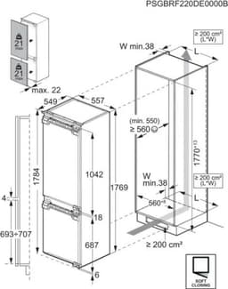 AEG NSC7M181EC inbouw koelvriescombiantie 178 cm | Nofrost — thumbnail 7