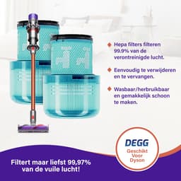 DEGG - HEPA filter geschikt voor Dyson V15 - Wasbaar - Vervangt Dyson V15 filter - Onderdelen - Premium Kwaliteit - 2 STUK(S) — thumbnail 5