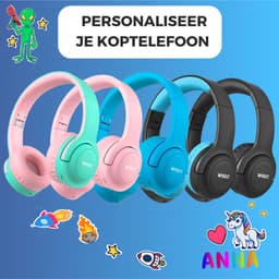 WiseQ HERO Koptelefoon Kinderen – Blauwe Draadloze Kinderkoptelefoon Bluetooth – 13dB Geluidsdempend – 38u Bluetooth & Microfoon – Blauw — thumbnail 10