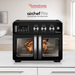 TurboTronic AFD32 Airfryer XXL en Oven – 12 Kookprogramma's – Vrijstaande Mini Oven – Instelbaar van 25 tot 230°C - 32L - Zwart — thumbnail 2