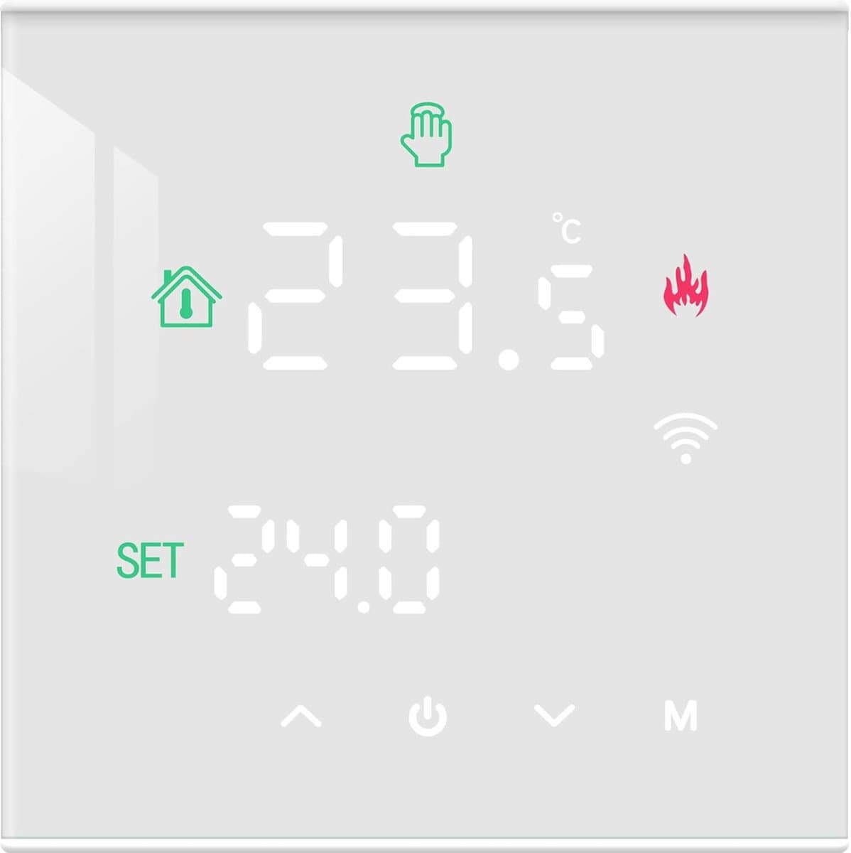 MKSS® Thermostaat voor cv - Draadloos met Wifi - Met App - Wit — afbeelding 1