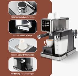 ProfiCook PC ES-KA1266 -Espresso koffiezetapparaat - met melkopschuimfunctie — thumbnail 4