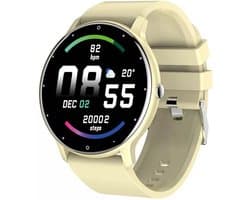 Royal Supplies SQ-33 Smartwatch - Smartwatch Heren - Smartwatch Dames- Smartwatch Kinderen - HD Touchscreen - Horloge - Stappenteller - Bloeddrukmeter - Saturatiemeter - IOS & Android -Screenprotector- Geel/Groen