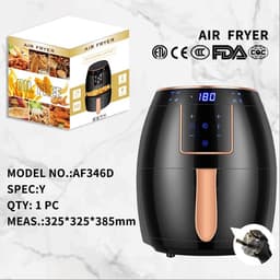 Airfryer - Heteluchtfriteuse - 5,5L - 1500W - Touchscreen - Zwart — thumbnail 5