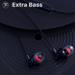 Bedrade Oordopjes met Haakse 3.5 mm Jack Aansluiting - In-Ear Sport Oortjes met Draad en Microfoon - Extra Bass - Super Comfortabel — thumbnail 3