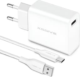 Power Adapter met USB-A naar USB-C Kabel - 1 Meter - 18W - Quick Charge — thumbnail 2