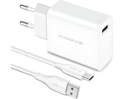 Power Adapter met USB-A naar USB-C Kabel - 1 Meter - 18W - Quick Charge — afbeelding 1