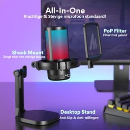 Maono DGM20 - USB RGB Streaming Microfoon met Ruisonderdrukking - Gaming - Podcast - Geschikt voor PS5 / PS4 / PC / Windows / iPhone / Android - Touch Mute Knop - Popfilter — thumbnail 2