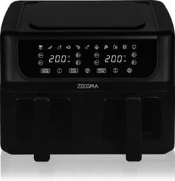 Zeegma Knapper Dual - Airfryer - 9L - 1700 W - 12 frituurprogramma's - Vetvrij Koken - Tefloncoating — thumbnail 11
