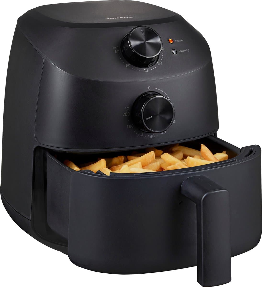 Tomado TAF2001B - Mini Airfryer - 2 liter inhoud - Voor 1 of 2 personen - Kleine Heteluchtfriteuse - PFAS vrij - Zwart — afbeelding 1
