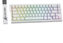 ATTACK SHARK X68HE - Magnetic Switch Wired Gaming Toetsenbord - 66keys - RGB - Side Printed PBT Keycaps - Decorative Lanyard - 8Khz - 0.01mmRT - 0.125ms - White Contour Line — thumbnail 1