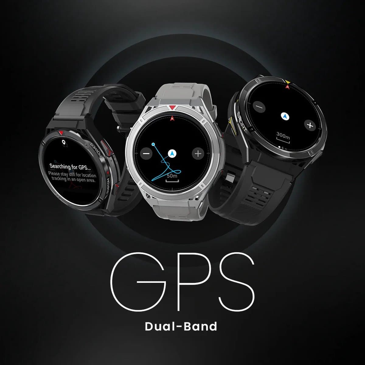 HiFuture Active Smartwatch - Zwart/Geel - 1.43" amoled scherm — afbeelding 1
