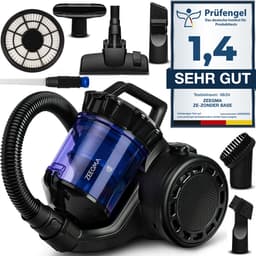 Zeegma Zonder Base Cycloon Stofzuiger + FREE SMALL TURBO BRUSH ZONDE – 899W – 20.000 PA Zuigkracht – 2,5L Stofreservoir – HEPA 13 Allergiefilter – Energieklasse A – 10-in-1 Accessoires – Automatisch Oprolbaar Snoer — thumbnail 1
