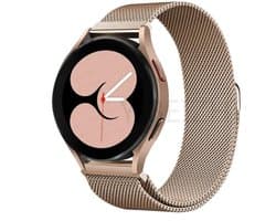 22mm Universeel RVS horlogeband Mesh Milanese Lus (Rose kleurig) voor Smartwatch en voor een regulier horloge zoals Casio Rolex Seiko Tudor Pagani Homage etc