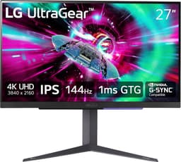 LG UltraGear 27GR93U-B - 4K IPS Gaming Monitor - 144hz - HDMI 2.1 - 27 inch — thumbnail 1