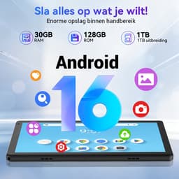 Hotlight C108 - Android 16 Tablet - 10.1 inch Kindertablet - 30(6+24)GB RAM/128GB ROM - - Gemini AI - Wifi 6 - Tablet Met Toetsenbord, Muis, Oordopjes & Bescherming — thumbnail 4