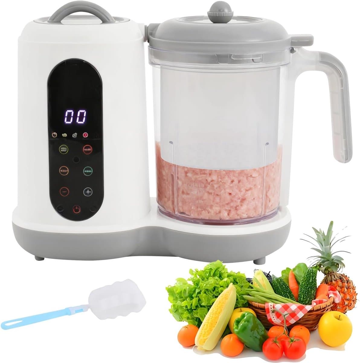Elektrische Keukenmixer - Keukenmachine Multimixer - Snel Ingrediënten Bereiden - 450W Krachtige Motor - 400ml Inhoud - Wit — afbeelding 1