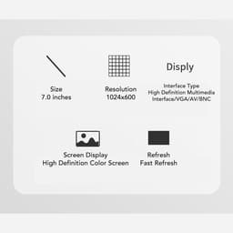 Extern Beeldscherm - Extra Monitor - Werk Efficiënt - Hoge Definitie - 7 Inch - Zwart — thumbnail 2