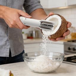 Elektrische Rasp - Draadloze Keukenmachine - Snel Ingrediënten Bereiden - Automatisch Anti-spat - 24.5 cm Lengte - Romig — thumbnail 4