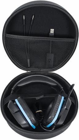 Hoesje voor Headset - Beschermhoes - Veilig Vervoeren - Hard Materiaal - 25cm x 23.5cm - Zwart — thumbnail 1