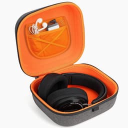 Koptelefoon Hardcase - Hoofdtelefoon Opbergtas - Reizen Bescherming - Kabel Opbergvak - 22x19.5x13.5 cm - Donkergrijs — thumbnail 2