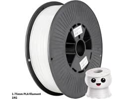 Wit PLA+ 3D Printer Filament 1.75 mm - Hoge Kwaliteit en Duurzaam - Compatibel met Creality, Bambu Lab, Esun en Andere 3D Printers - Perfect voor 3D Printen van Prototypes, Modellen en Accessoires - voor Professioneel en Thuisgebruik