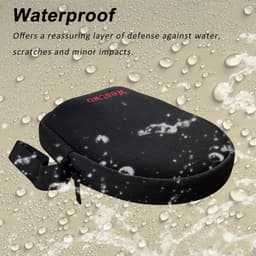 Hoofdtelefoon Tas - Beschermhoes Oortjes - Veilig Vervoer - Waterdicht Neopreen - 21 x 18 cm - Zwart — thumbnail 4