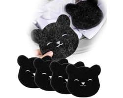 Droger Ballen Haarverwijderaar voor Wasdrogers & Wasmachine - 4 stuks - Wasdrogerballen - Haarvanger Wasbollen - Zachtere & Kreukloze was - Klitvrij - Anti Haar Droogballen - Herbruikbaar - Wasballen - Sneller droog - voor dierenharen - Zwart