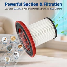 Vervangingsfilter 12040193 - geschikt voor Bosch voor Unlimited Series-7 draadloze stofzuiger BKS711XXL, BBS711W, wasbaar roestvrijstalen microfleece hoofdfilter - wasbaar RVS HEPA-filter — thumbnail 2