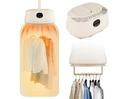 Droger - Mini wasdroger - Mini Droger - Wasdroger - Draagbare wasdroger - Multifunctionele Droger - Elektrische Wasdroger - Compacte droger - Drie timerfuncties - Sneldrogen 10 minuten - Opvouwbaar - Appartementen - Campers - Studentenkamers - Hotels