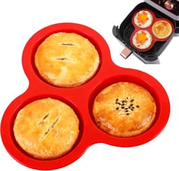 Siliconen cakevorm - Airfryer-eivorm - DIY ronde siliconen cakevorm - Antiaanbak siliconen - siliconen muffinvorm - Herbruikbare cakevorm - Gemakkelijk schoon te maken pan - Perfect voor ontbijtsandwiches, eierpannenkoeken en crêpes — thumbnail 1