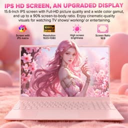 Laptop 15,6 inch, 16 GB DDR4, 1 TB SSD, Intel N5100 (tot 2,80 GHz), notebook met vingerafdruksensor, verlicht toetsenbord, dubbele luidsprekers, HDMI, laptop voor studenten en kantoor — thumbnail 4