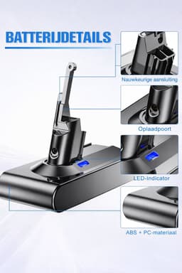 Huismerk Batterij geschikt voor Dyson V8 - 6000 mAh - incl filter — thumbnail 5