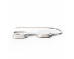 Zens Charging Cable USB C C Pro 2 – 1× Qi2 15 W draadloze lader – USB C oplaadkabel – reizen en werken – Wit