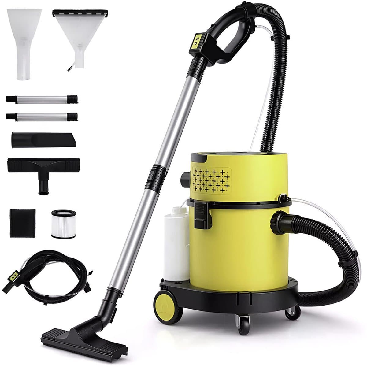 Profeco Stofzuiger Nat en Droog - Alleszuiger - Bouwstofzuiger - 3in1 Stofzuiger - 1200W - 20L - Blaasfunctie, Spray & Extractie - Geel/Zwart — afbeelding 1