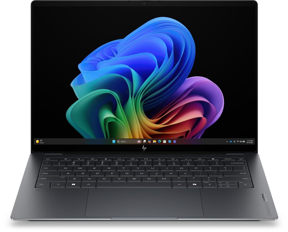 HP OmniBook Ultra Laptop Next Gen AI 14-kd0670nd Copilot+ PC Intel Core Ultra 7 356H 35,6 cm (14") Touchscreen 3K 16 GB LPDDR5x-SDRAM 512 GB SSD Wi-Fi 7 (802.11be) Windows 11 Home Zwart, Grijs — afbeelding 1