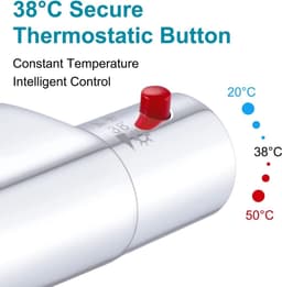 Thermostaat Douchekraan met Twee Uitgangen - Anti-verbrandingsbeveiliging — thumbnail 5