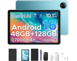 Aorlym P10 TAB - Tablet - 10,1 inch HD 90 Hz IPS - Android 16 - 48 GB RAM (8+40 GB) + 128 GB ROM - 7000 mAh - Dubbele luidsprekers - Volledige accessoirebundel met toetsenbord en stylus