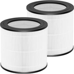 Luchtreiniger Filter geschikt voor Philips FY0611/30 - Set van 2 - Voor AC0650/10 & AC0651/10 - H13 HEPA & Actieve Kool - Nanodeeltjes & Geur Filter - Wit/Zwart — thumbnail 2