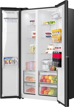 ETNA AKV5178IZWA - Amerikaanse koelkast - No-Frost - 178 cm hoog - 528 liter - Energielabel E - Invriesvermogen 10 kg/24u - Geluidsniveau 40 dB - LED Display - IJs- en waterdispenser - SuperCool - FastFreeze - Deuralarm - Multi Airflow - EnergySaving — thumbnail 5