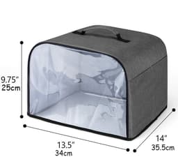 Airfryer accessoires - Stofhoes Geschikt voor Ninja Foodi Grill AG301 AG302 AG400 Airfryer - Waterdichte - transparante stofhoes met opbergvakken - 34*35.5*25cm - Broodroosterhoes - duurzaam - Oxford-stof - voor huishoudelijk gebruik — thumbnail 7