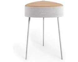 Tafelluidspreker van Natuurlijk Hout met Draadloze Oplader en Bluetooth