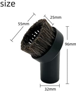 Ronde Stofborstel - 3 stuks - Stofzuigerborstels Paardenhaar - Stofzuigeraccessoires - Stofzuigerborstelopzetstuk - 32mm - Stofborstel - Meubelborstel - Geschikt voor Philips, AEG, Bosch, Siemens, Miele, Panasonic, Rowenta — thumbnail 4