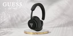 Guess PU Saffiano Triangle Logo ENC Headphone - Geschikt voor Bluetooth Smartphones - Zwart — thumbnail 5