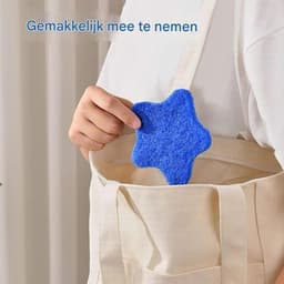 Pluisvanger voor Wasmachine - dierenhaar verwijderaar - blauw - 3 stuks - Herbruikbaar - Spons wasmachine - wasmachine - droger - ontharen - pluisjes - wasbal - kleding - textielverzorging - hondenhaar - kattenhaar — thumbnail 2
