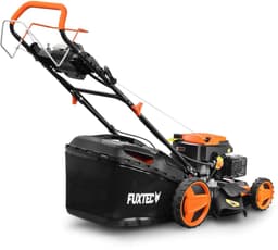 FUXTEC 4in1 Benzine Grasmaaier FX-RM5196eS - Elektrische Start - 6pk/4.4kW - 51cm Maaibreedte ,Hoogteverstelling 25mm-75mm - 4-Takt - Achterwielaandrijving, 60L Grasvanger - Mulchfunctie & Zij-uitworp — thumbnail 2