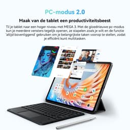 Blackview Mega 3 Tablette - 12,1 pouces - Android 15 - 4G LTE+ - 36 GB RAM - 256 GB ROM - 8800 mAh - 120Hz - 13 Mpx + 50 Mpx - Gemini AI 2.0 - Grijs — thumbnail 4