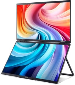 Acer PD193QTE - Opvouwbare, draagbare dual-screenmonitor met touch – 18,5 inch - Draagbaar - 100 Hz — thumbnail 3