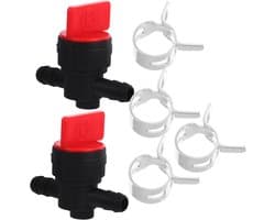 1/4-inch brandstofafsluitklep, geschikt voor grasmaaiers en generatoren, eenvoudig te installeren, set van 2.